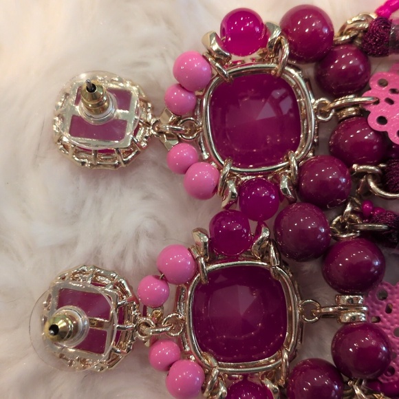 NWOT Lilly Pulitzer Waterside Earrings Amarena Cherry Beaded Earrings - Picture 7 of 7